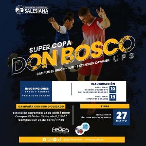 Afiche promocional de la Súper Copa Don Bosco 2023